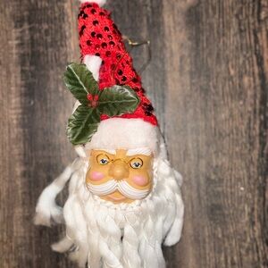 5for25⭐️ Macy's Santa Ornament with Red Sequin Hat
